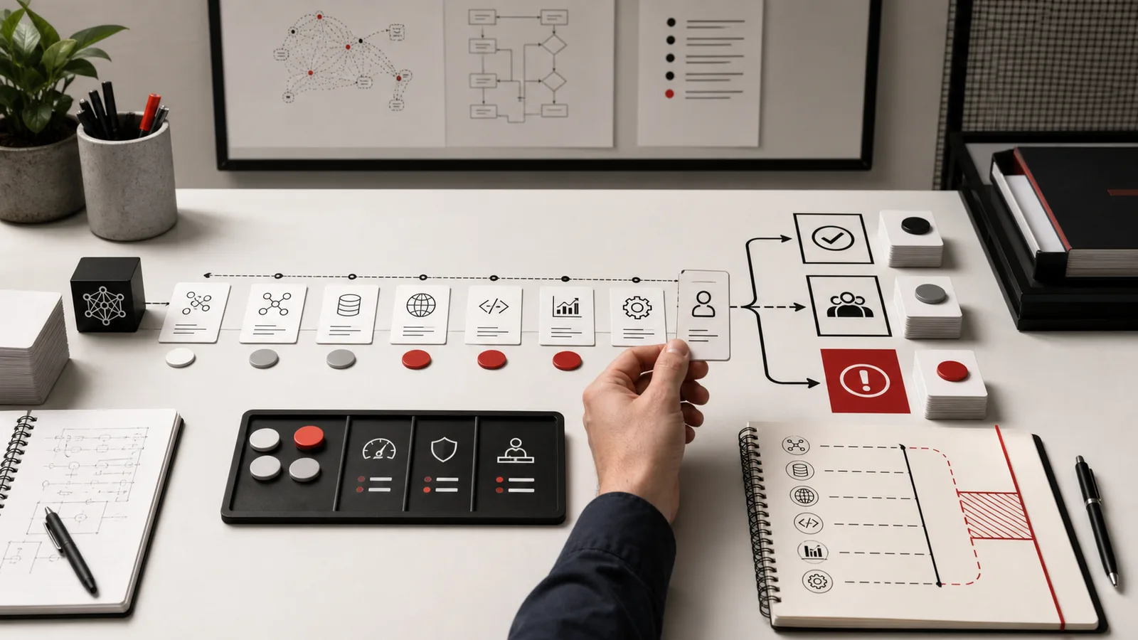 Human reviewer inspecting an AI agent approval queue with risk tiers and tool boundaries