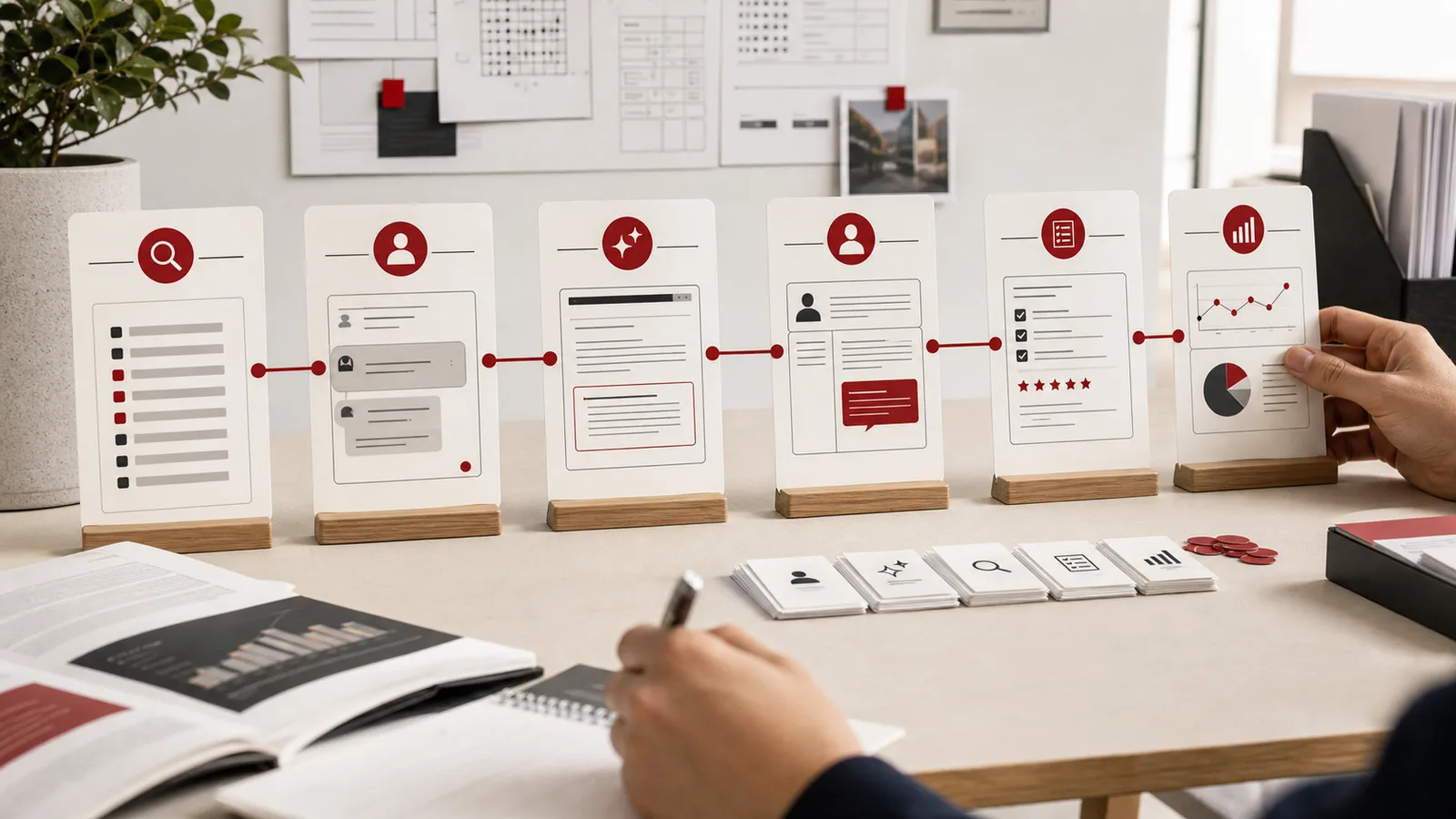 Customer support operations desk showing AI retrieval, agent handoff, quality review, and outcome measurement